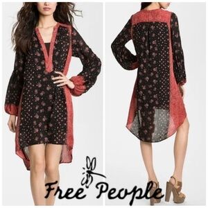 Free People Peacemaker Tunic Dress Boho Paisley Bandana Print Women's Size Sm